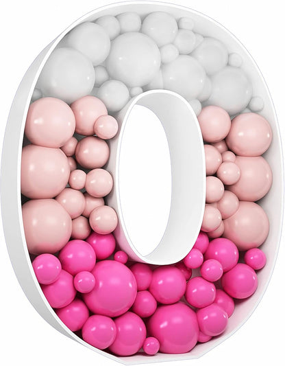 JW Passion - Premium Quality Made 3FT Tall Mosaic Balloon Frame Big Marquee Light Up Letters DIY Kit for Birthday Party Wedding Backdrop Decor Letter A Pre-Cut Foam Board