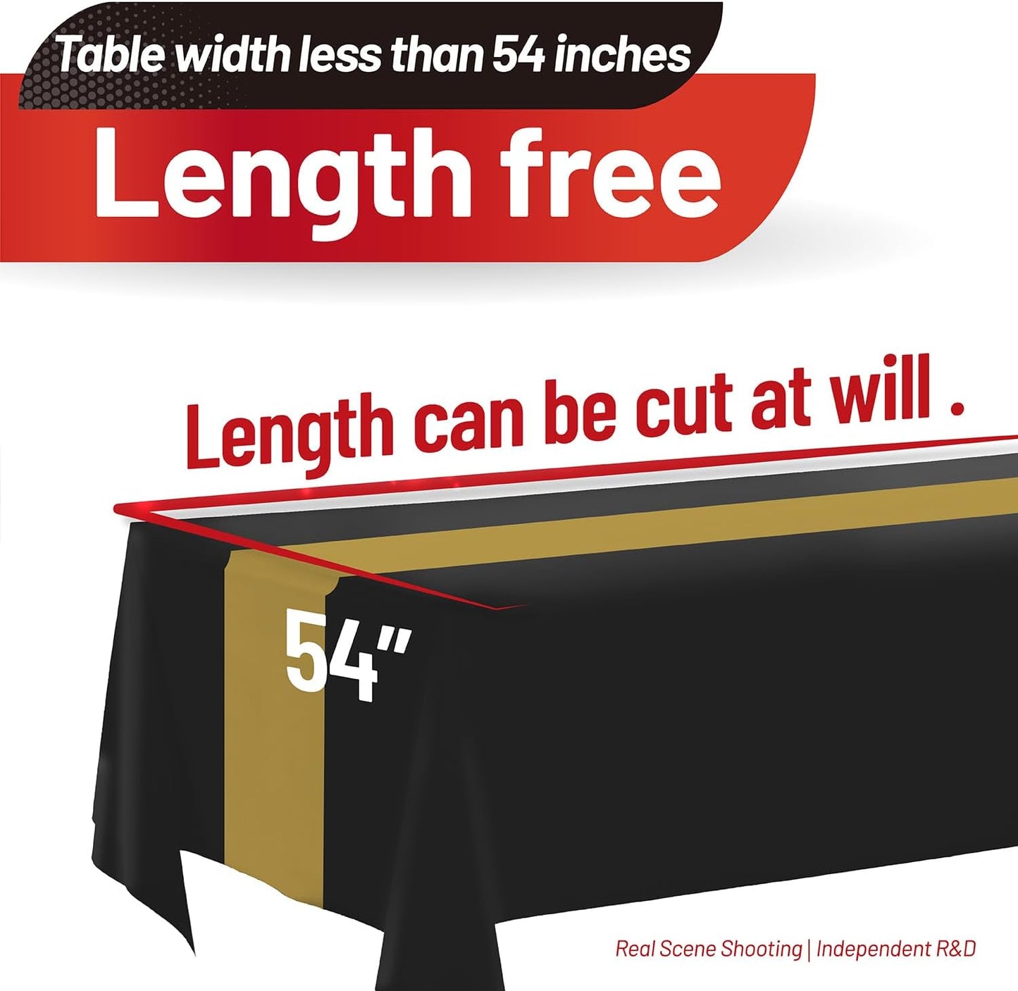 Plastic Table Cloth, 310 Ft X 54 in Disposable Tablecloth White Plastic Tablecloth with Any Cut Sliding Cutters Premium Table Cover Roll for Picnics, Parties, Birthdays, Weddings