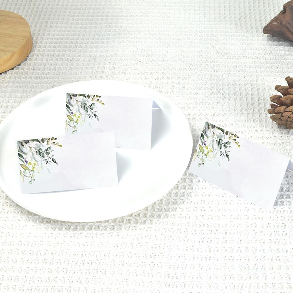 120 Pack place cards with Watercolor pattern Seating Place Cards for table setting table Weddings,Banquets,Dinner Parties,Name Cards