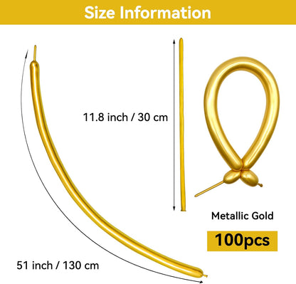 260 Balloons Clear, Thickening Long Balloons for Tying Arch, Twisting Latex Animals Magic Modeling Skinny Birthday Balloon for Kid‘s Party Wedding Decoartion Supply 100pcs