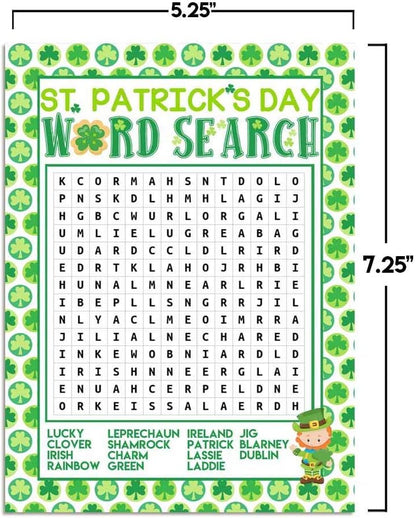 St. Patrick's Day Scavenger Hunt Word Scramble Holiday Fill In Game Cards, Ten 5" x 7" Fill In The Blank Cards by AmandaCreation