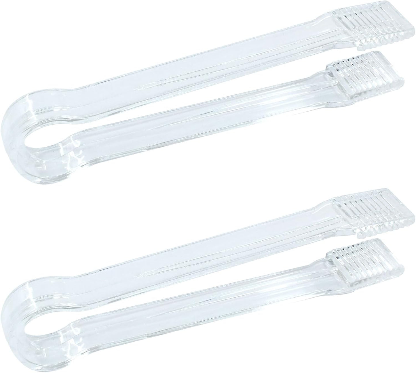 8 Pcs Plastic Buffet Serving Tongs, Mini Appetizers Tongs for Food(Clear)