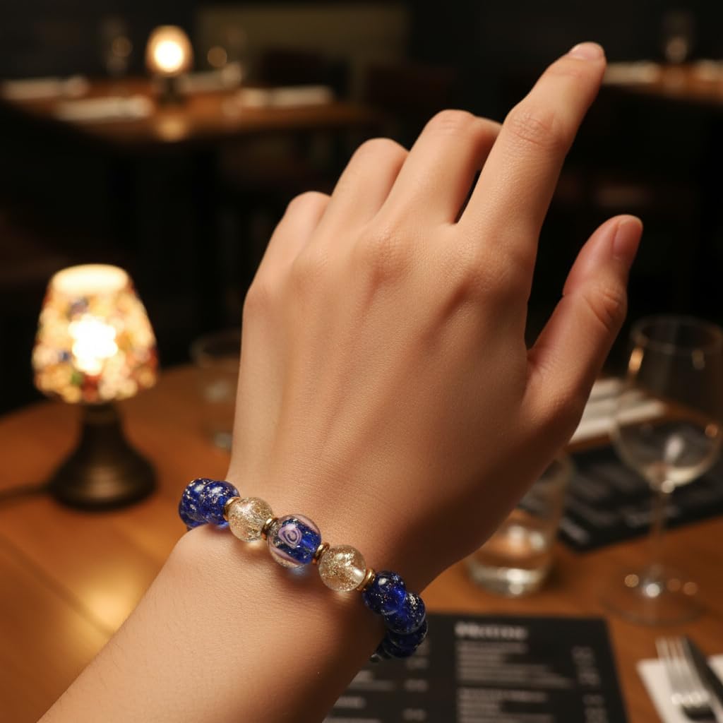 Handmade Glow-in-the-Dark Beaded Bracelet, Luminous Wrist Accessory, Fashion Bracelet for Women, Ideal Gift for Night Events, Parties & Birthdays
