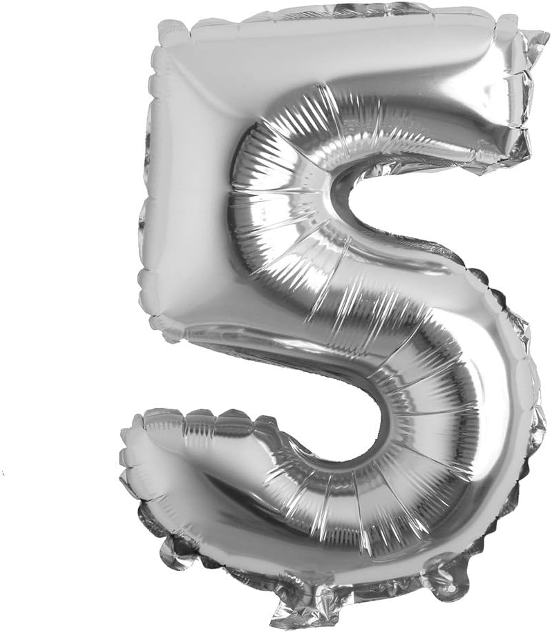 16" inch Single Silver Alphabet Letter number Balloons Aluminum Hanging Foil Film Balloon Wedding Birthday party decoration banner Air Mylar Balloons (16 inch Silver 0)