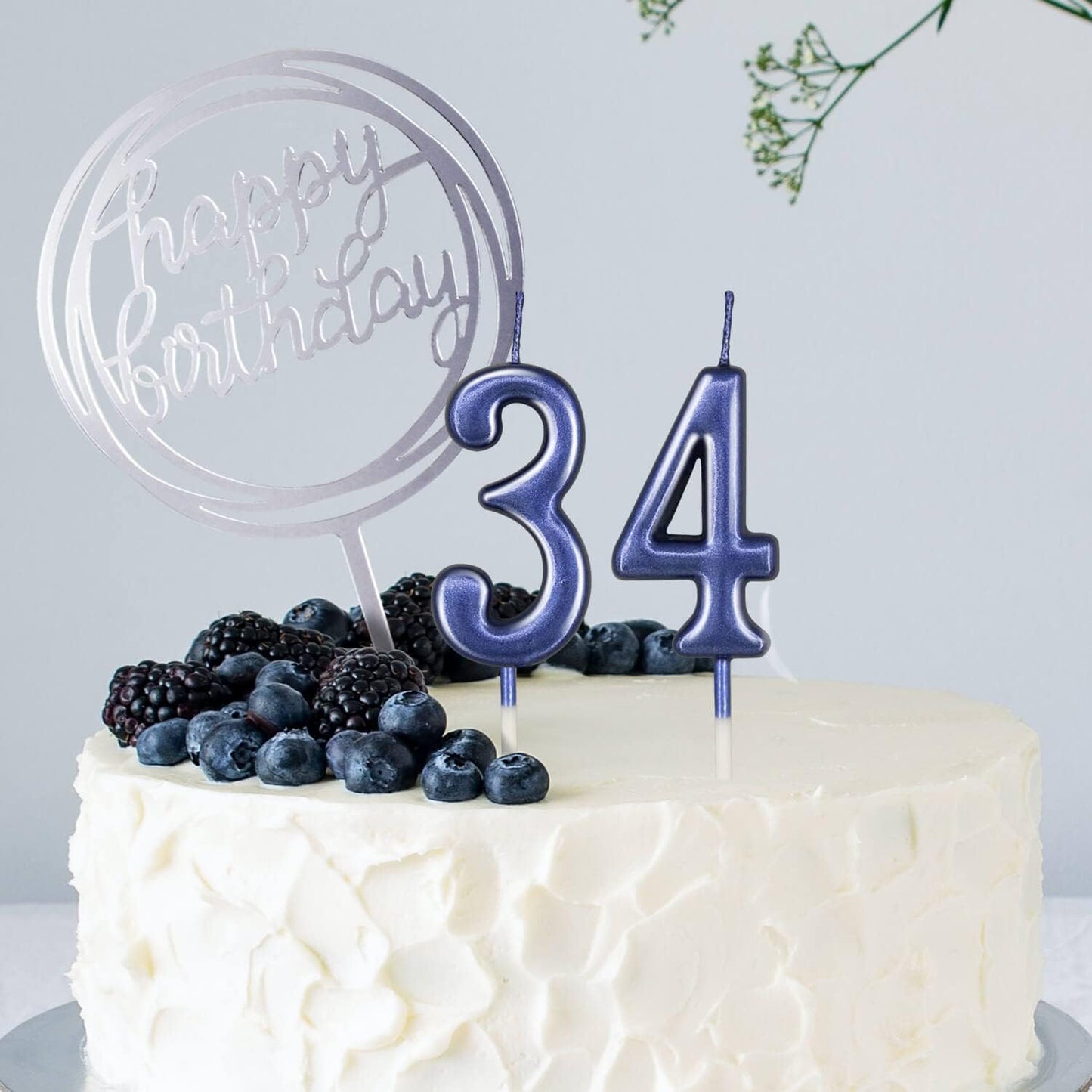 10-Piece Number Birthday Candles - Glitter Cake Toppers for Birthday & Wedding Parties