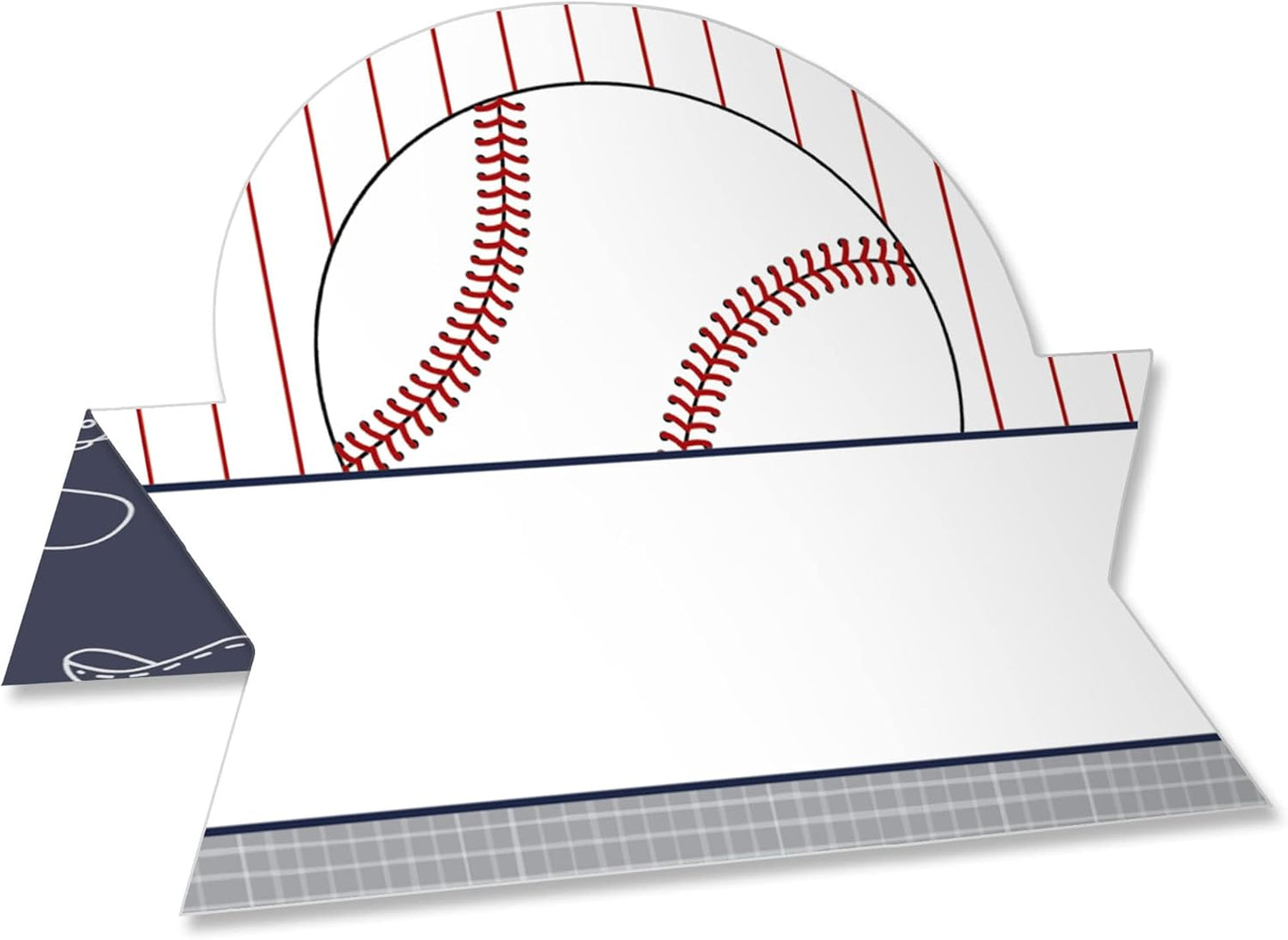 Big Dot of Happiness Batter Up - Baseball - Baby Shower or Birthday Party Tent Buffet Card - Table Setting Name Place Cards - Set of 24