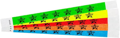200 WristCo Tyvek Wristbands VIP Star Variety Pack - ¾” x 10”- Waterproof Recyclable Comfortable Tear Resistant Paper Bracelets Wrist Bands for Events Concert Festival Admission Party
