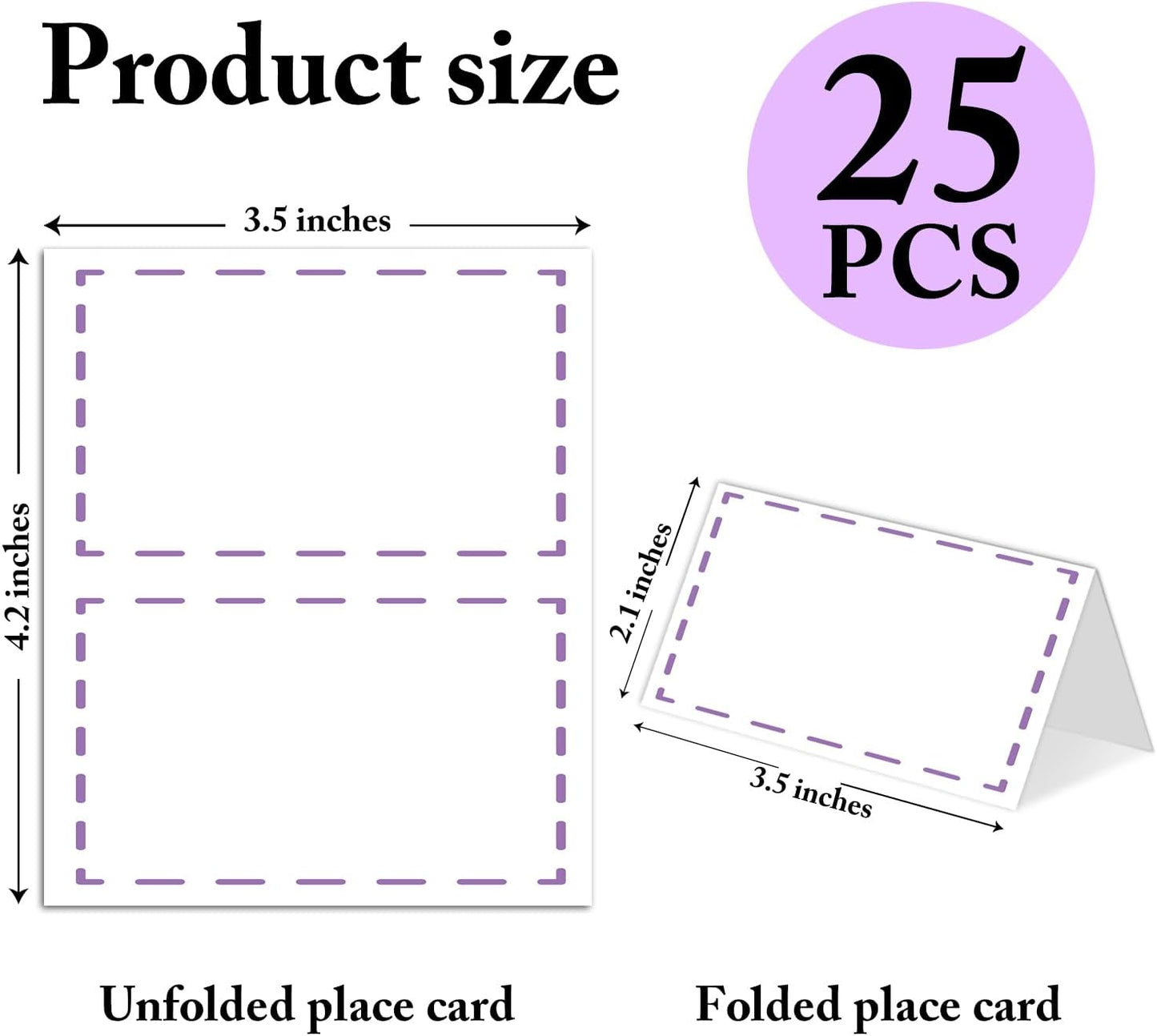 25 Pack Pink Plaid Bow Place Cards, Editable Name Cards for Table Setting, Tent Cards Food Label for Dinner Party, Bridal Shower, Wedding, Baby Shower and Events -T30
