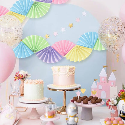 Paper Fan Garland - Paper Fan Garland Party Decorations - Perfect for Birthday Parties, Holiday Decorations, Family Gatherings, Weddings and More (Red)