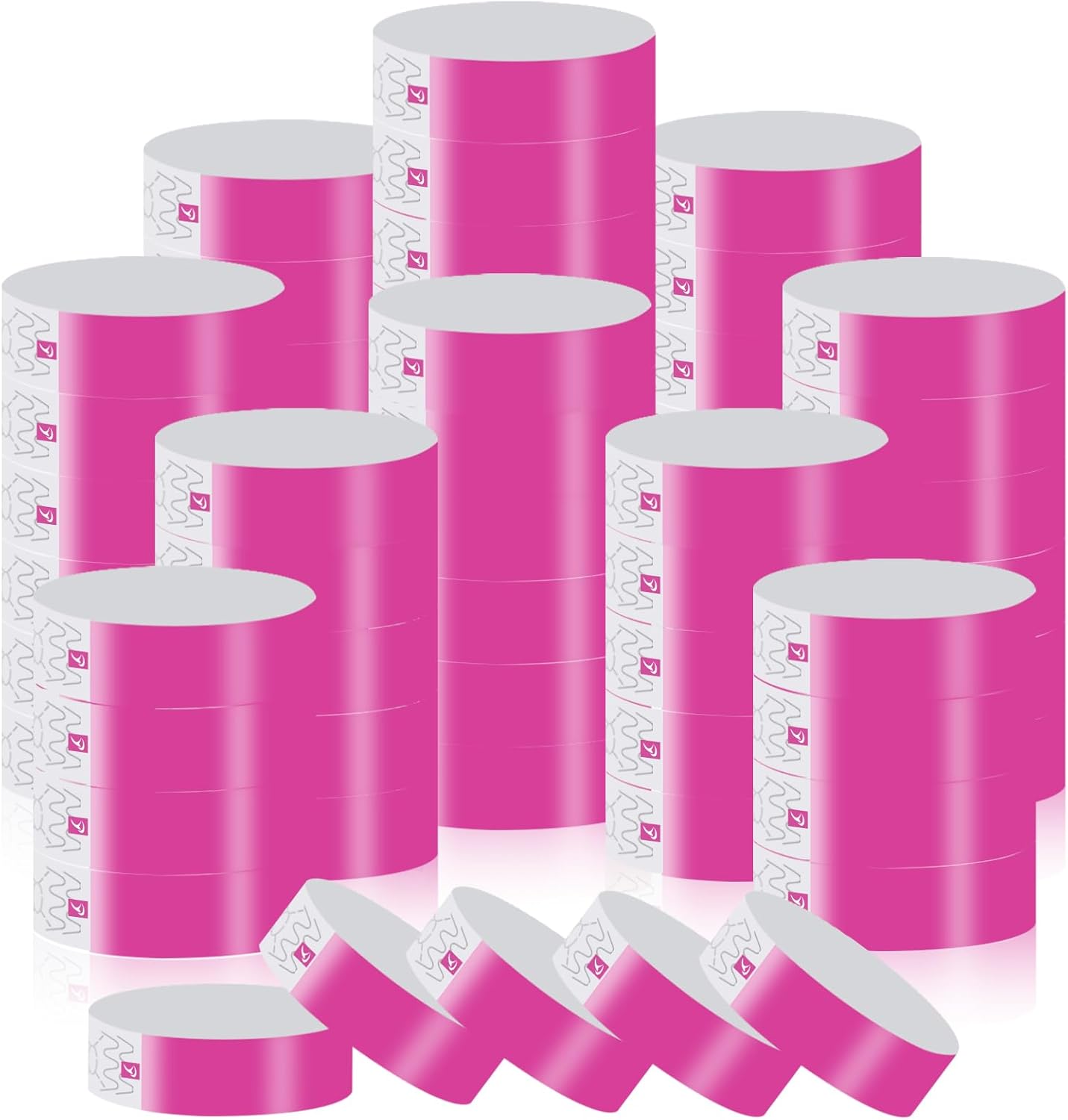 1000 Pcs Paper Wristbands for Events Waterproof Wrist Bands Lightweight Festival Identification Wristbands Neon Adhesive Event Wrist Band for Party