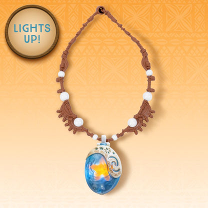 Disney Moana 2 Moana's Necklace Magical Sea Shell Star Light-Up Necklace for Girls Role Play and Dress Up, Officially Licensed by Disney, Great Birthday & Holiday Gift
