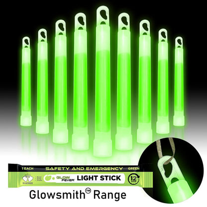 Glow Fever Emergency Safety Military Grade Glow Sticks, 30pcs 6'' Lightsticks, Light Up Ultra Bright with 12 Hours Duration. for Hiking Party Camping Blackouts Hurricane Shelter Survival Kit (Yellow)