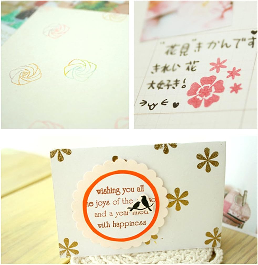 Diary Stamp Set,Wooden Rubber Signet for Children DIY Scrapbooking Card Making(25pcs,Happy Life)