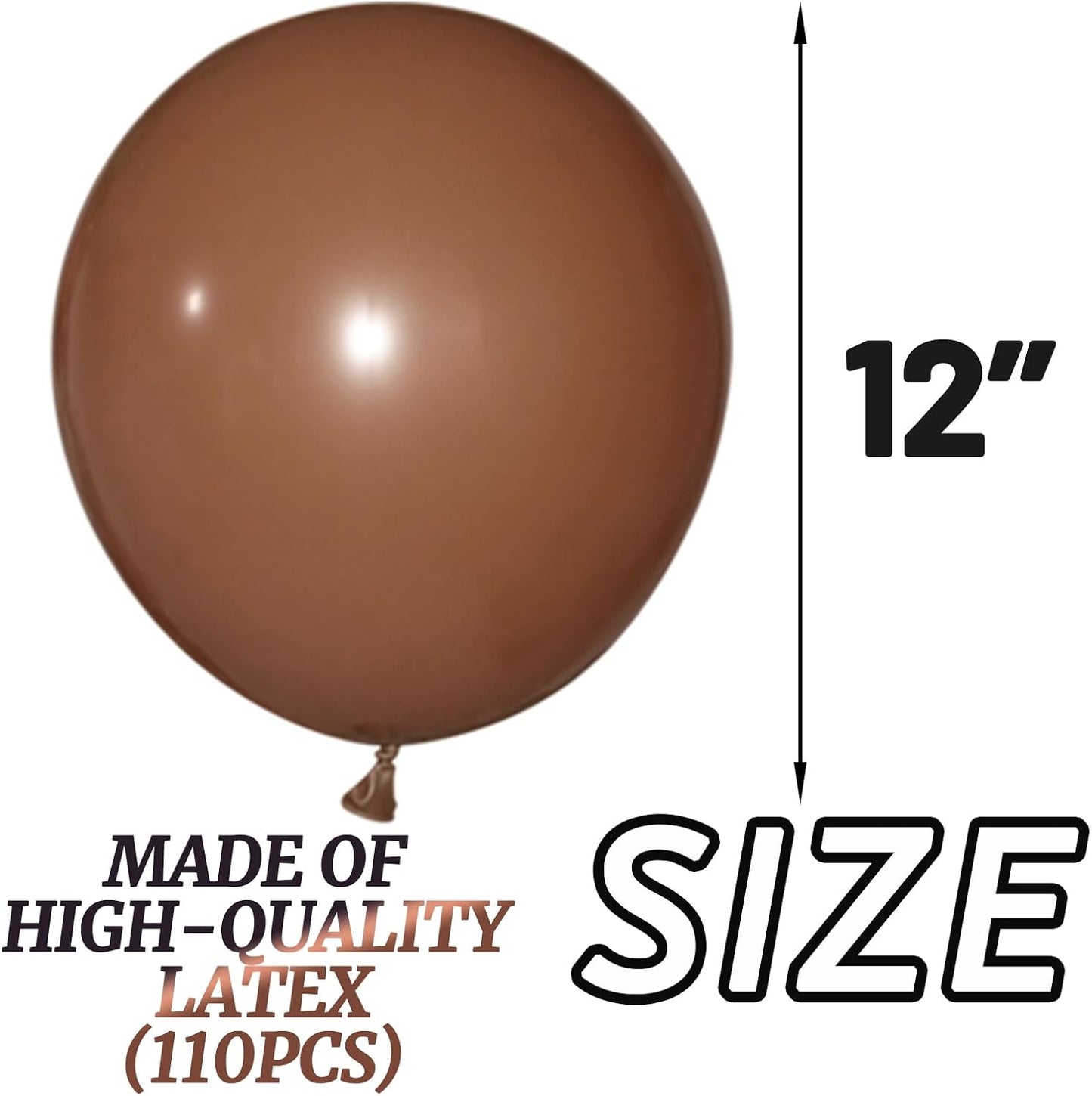 110pcs Black Balloon 12 inch, Black Latex Balloons for Birthday Party Baby Shower Wedding(with 2 Ribbons). - Colors B