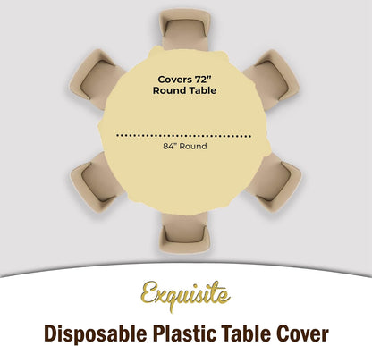 12-Pack Premium Plastic Tablecloth 54in. x 108in. Rectangle Table Cover - Dark Blue - Colors B