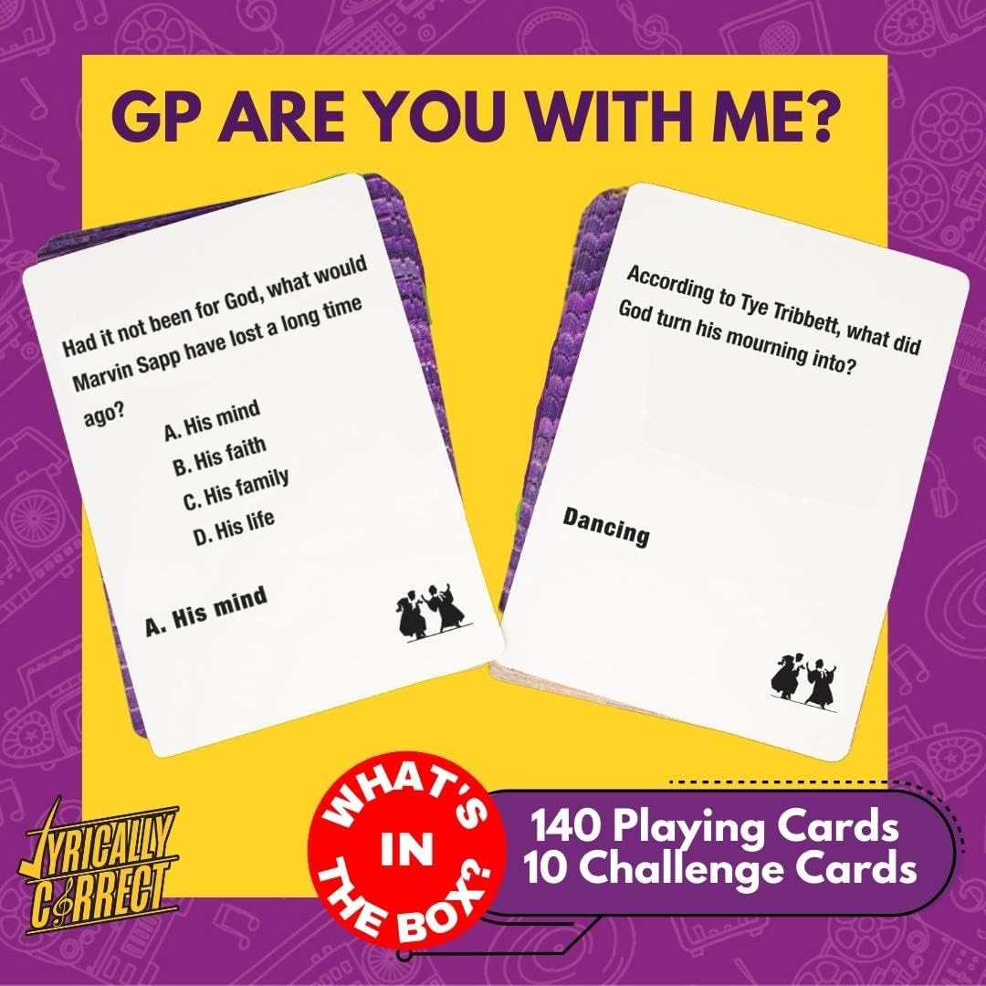 Lyrically Correct '90s & 2000s Music Trivia Card Game - Hip Hop and R&B Edition - Finish the Lyrics Challenge, Fun for Adults, Party or Family Night