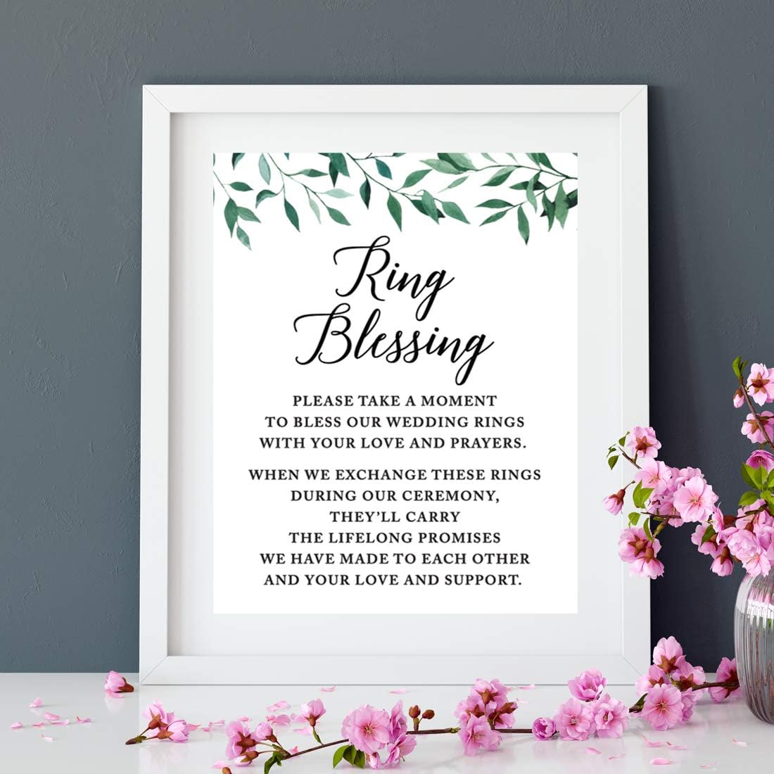 Andaz Press Wedding Party Signs, Natural Greenery Green Leaves, 8.5x11-inch, Bridal Shower Scavenger Hunt, 1-Pack - Colors B