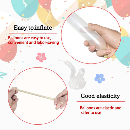 260 Clear Long Balloons for Animals, Thickening Skinny Latex Twisting for Arch Modeling Magic Clown Birthday Wedding Party Decorations 100pcs