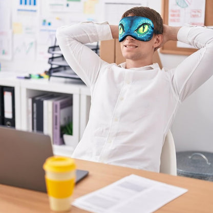2 Pcs Sleep Mask for Kids Boys, Silk Eye Covers for Sleeping, Adjustable Strap & Light Blocking Design, Adult Children's Bedtime Blindfold for Travel and Home Use (Funny Eye)