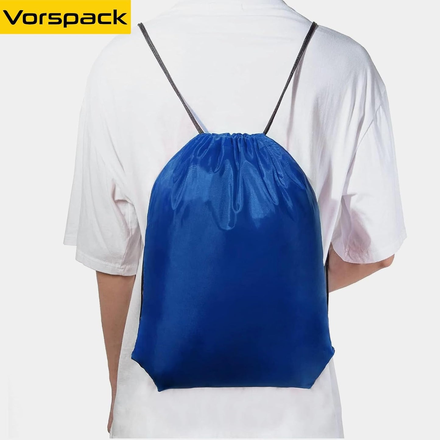 Vorspack 10 Pcs Drawstring Bags Bulk - Drawstring Backpack Draw String Back Bag for Gift, DIY, Party, Gym, Trip - 10 Colors