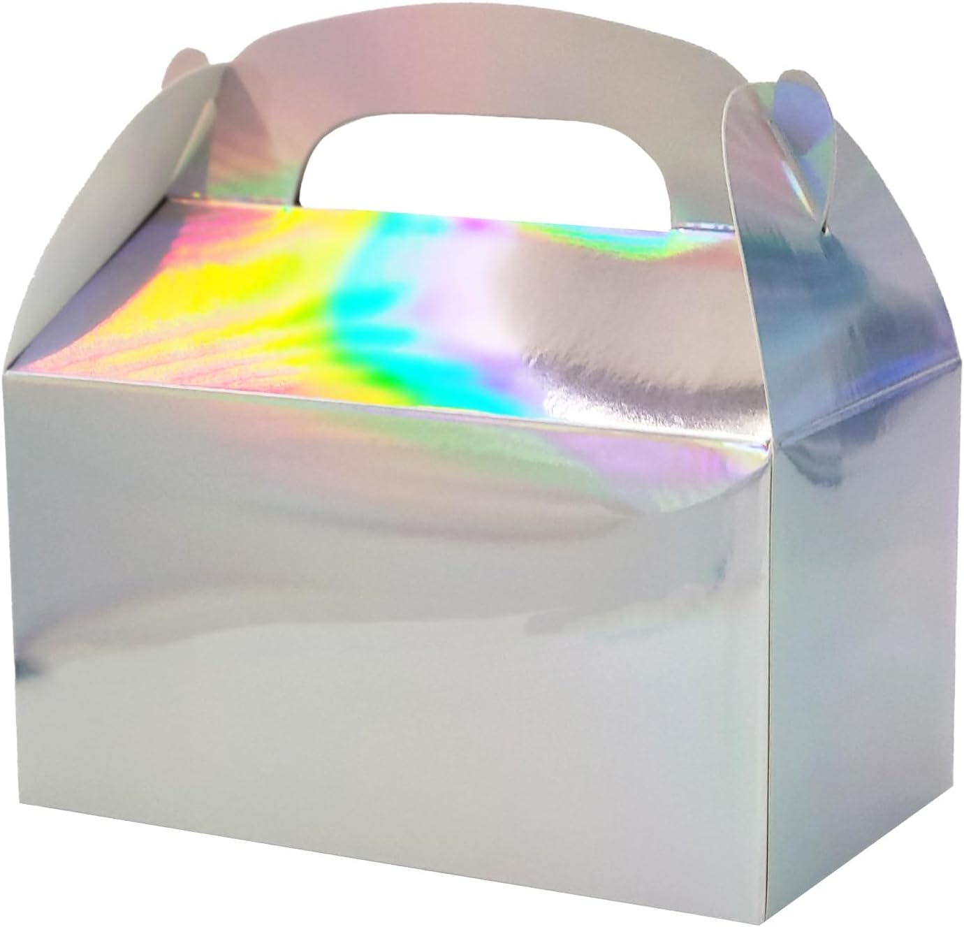 The Dreidel Company 12-Pack Black Gable Treat Boxes, Goodies Favor Box for Kids Birthday, Candy Boxes Party Favors, Weddings Events, Baby Shower, 6.25" x 3.5" x 3.5" Inch