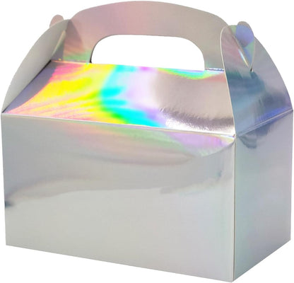 The Dreidel Company Gable Treat Boxes, Party Favors, 6.25" x 3.5" x 3.5" Inch Box, 25-Pack (Assorted)