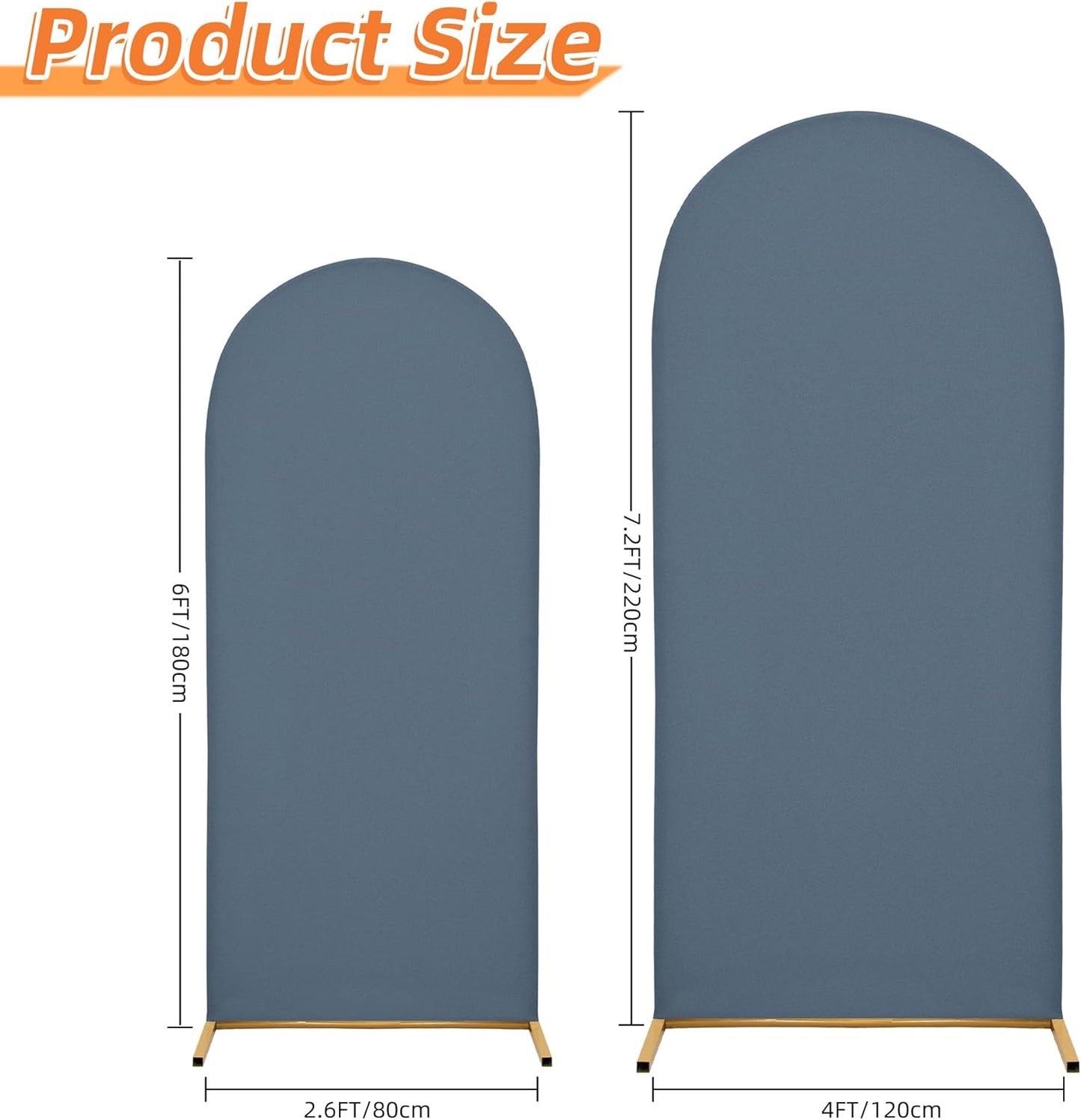 3-Piece Arch Cover Bundle – 7.2FT, 6.6FT & 6FT Stretch Spandex Backdrop Set – Wedding, Birthday & Photo Booth Arch Covers for Every Event