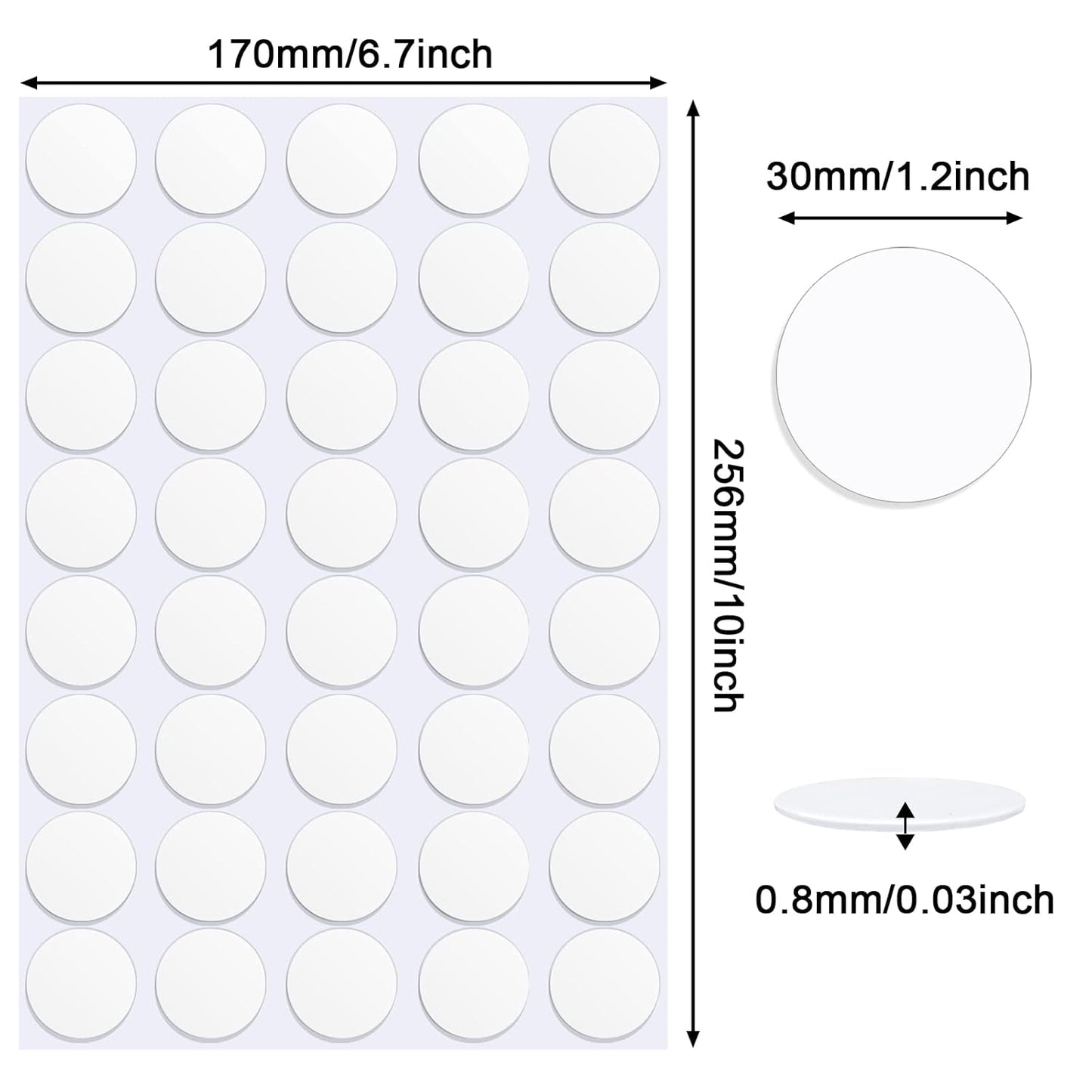 JANYUN 140 Pieces Adhesive Dots,Removable Round Putty Clear Tack No Trace Small Tape Stickers for Wall Hanging Festival Poster Office Party Decoration Picture Crafts