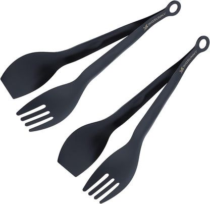 Mini Appetizer Tongs Stainless Steel Set of 4, MSY BIGSUNNY Small Serving Tongs, 6 Inch(15.2cm, Silver)