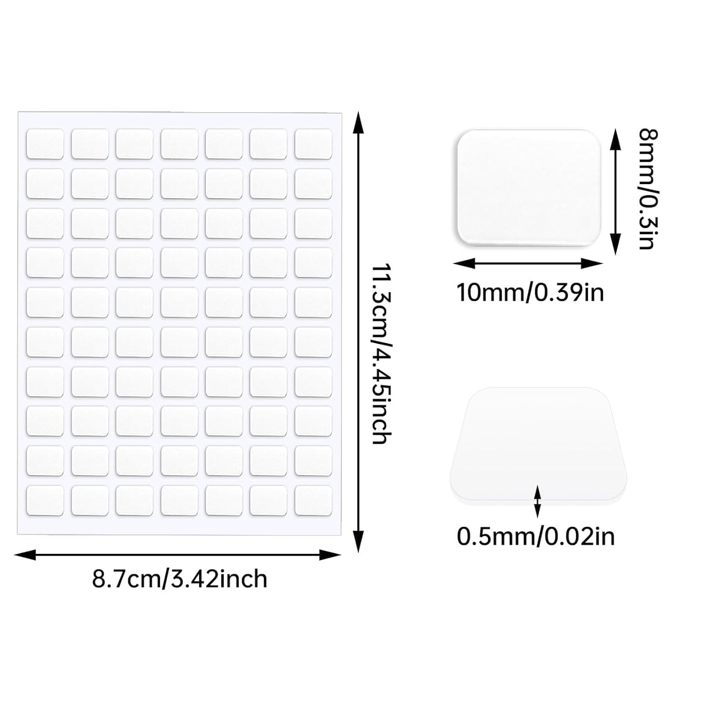 JANYUN 140 Pieces Adhesive Dots,Removable Round Putty Clear Tack No Trace Small Tape Stickers for Wall Hanging Festival Poster Office Party Decoration Picture Crafts
