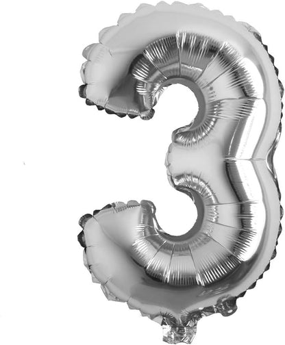 16" inch Single Silver Alphabet Letter number Balloons Aluminum Hanging Foil Film Balloon Wedding Birthday party decoration banner Air Mylar Balloons (16 inch Silver 0)