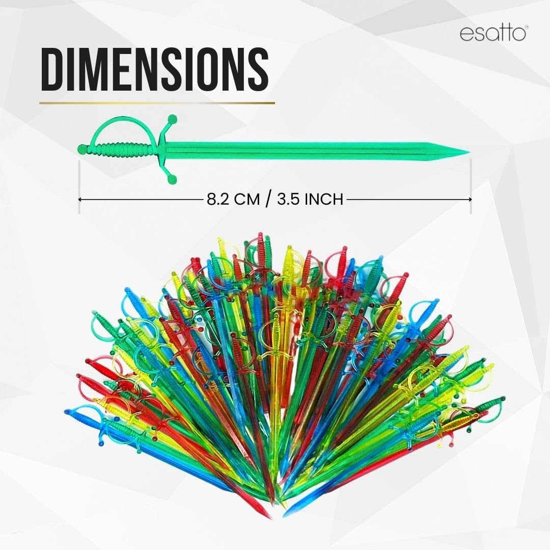 1000 Pcs Cocktail Picks Prism 7.62cm (3") - Sleek, Stylish Garnish for Cocktails, Perfect Plastic Toothpicks for Appetizers & Drinks, Versatile Fancy Skewers Food Pick for Charcuterie Parties