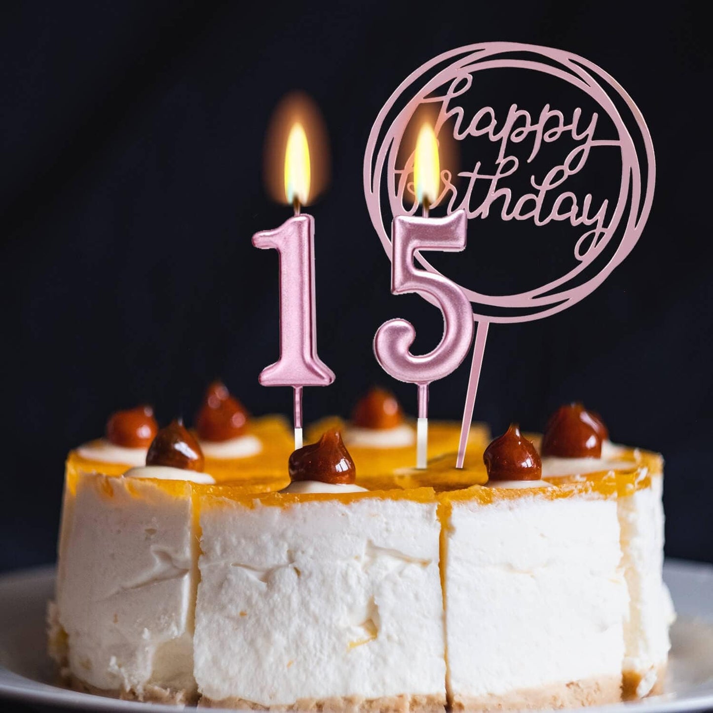 10-Piece Number Birthday Candles - Glitter Cake Toppers for Birthday & Wedding Parties