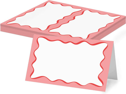 Mermaid Place Cards for Table Setting, 2 x 3.5" Escort Cards, 25 Under The Sea Tent Cards Food Label for Dinner Party, Wedding, Bridal Shower, Baby Shower, Birthday Party Supplies