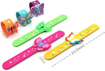 Cat Slap Bracelets for party- Silicone Wristbands Adjustable Party Favors, Classroom Prizes, Carnival Games - Birthday Gifts for Adults(6Pack)-LOCHSOEL