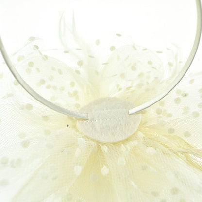 DRESHOW Fascinators Hat Flower Mesh Ribbons Feathers on a Headband and a Clip Tea Party Headwear for Girls and Women - Colors B