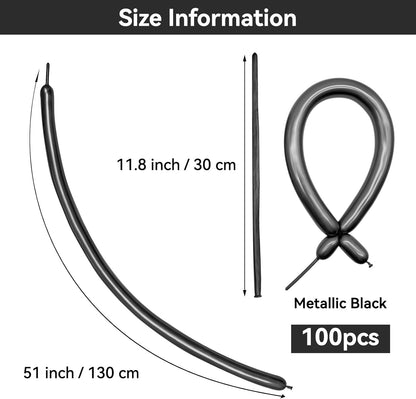 260 Balloons Clear, Thickening Long Balloons for Tying Arch, Twisting Latex Animals Magic Modeling Skinny Birthday Balloon for Kid‘s Party Wedding Decoartion Supply 100pcs