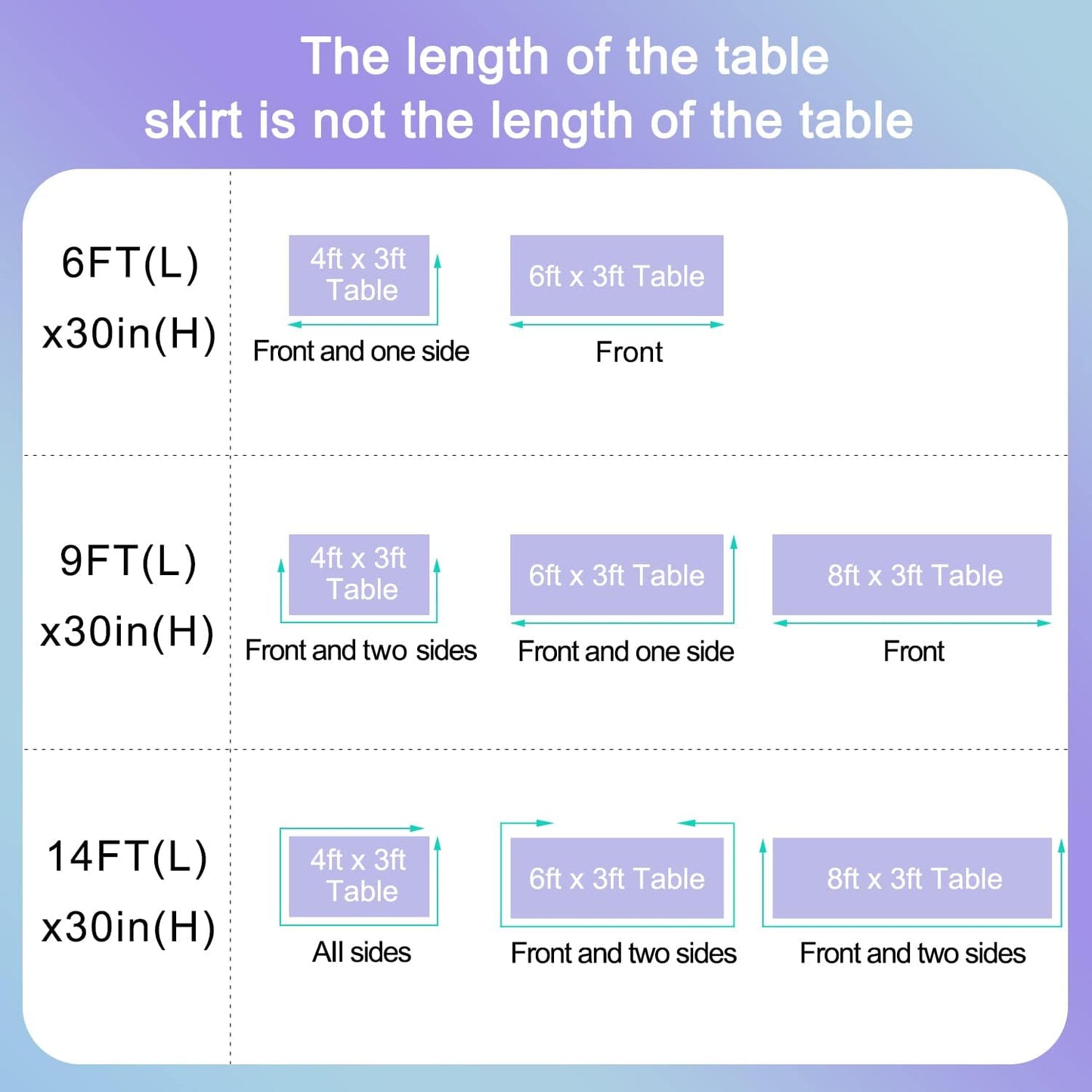 6ft Rainbow Tutu Table Skirt for Rectangle Round Tables Chiffon Table Cloth for Birthday Party Decorations Baby Shower Parties Ruffle Table Skirting