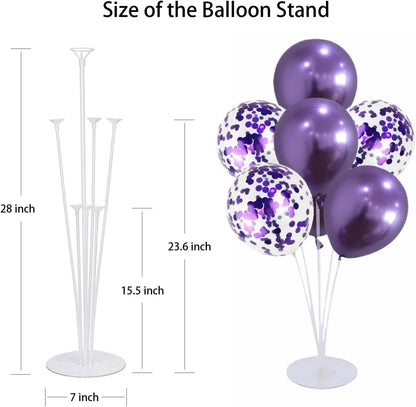 Balloon Stand Kit For Table - 10 Sets Balloon Sticks with Base For Birthday Graduation Party Decorations