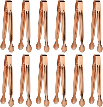 Small Serving Tongs,Ice Tongs,Sugar Tongs,Kitchen Tiny Tongs for Appetizers,12 PCS(6 Inch)