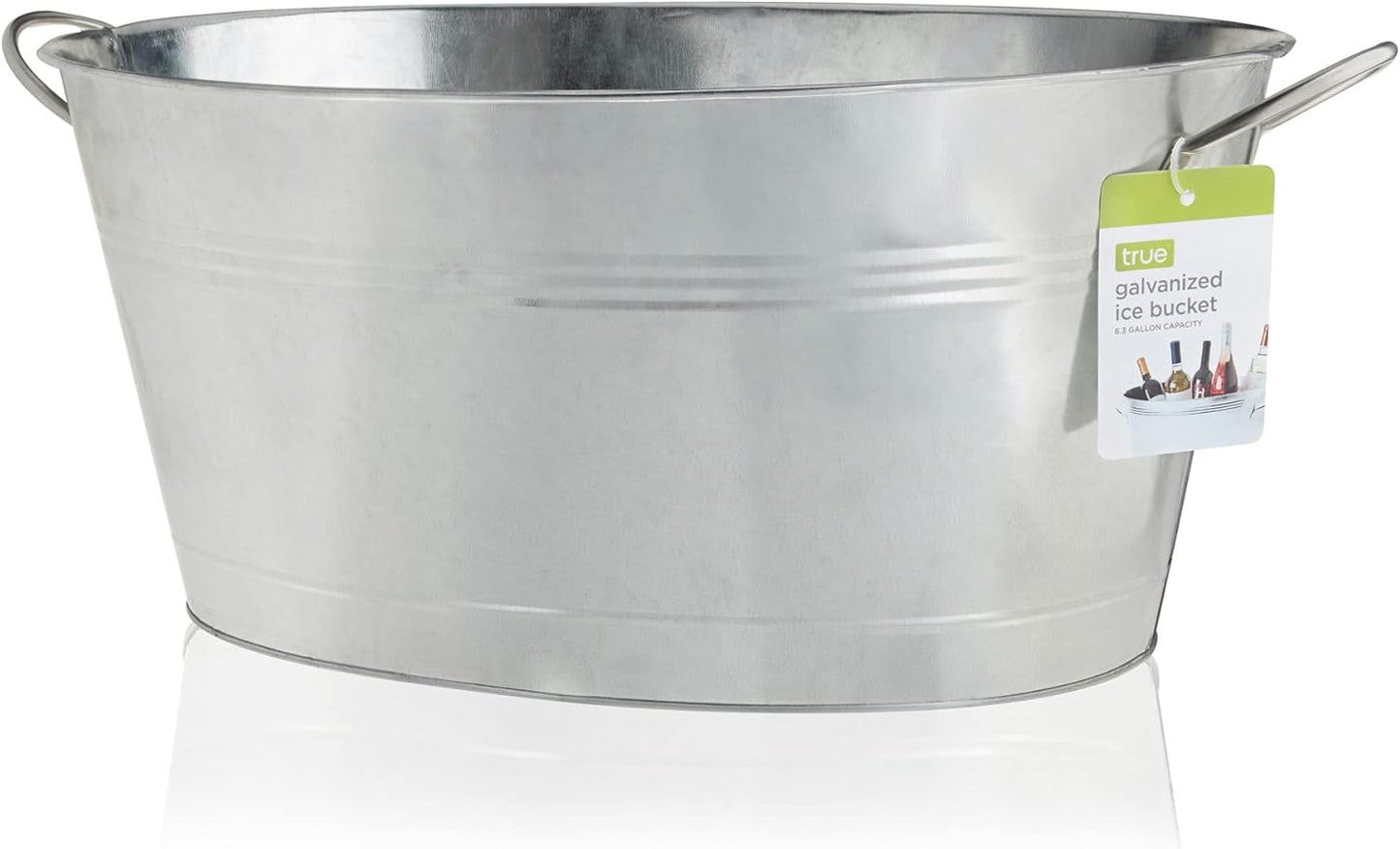 True Clear Acrylic Ice Bucket with Handles, 3-Liter Capacity, Durable Wine and Champagne Bucket, Perfect Ice Buckets for Parties, BBQs, Weddings, Picnics, Holidays, Outdoors, 8.75" x 8.25", Set of 1
