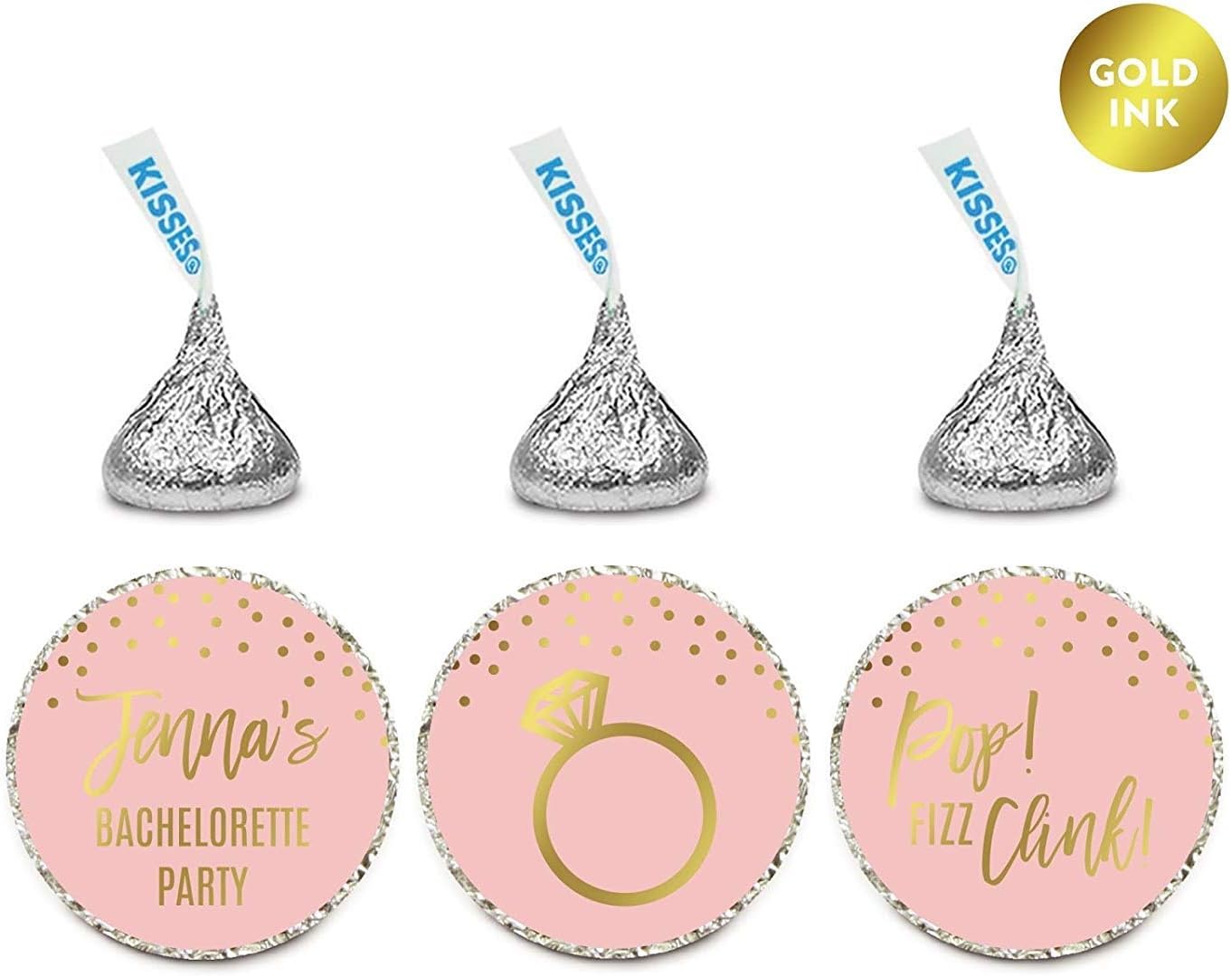 Andaz Press Blush Pink and Metallic Gold Confetti Polka Dots Bachelorette Party Bridal Shower Collection, Scavenger Hunt Game Cards, 20-Pack