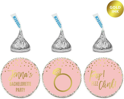 Andaz Press Blush Pink and Metallic Gold Confetti Polka Dots Bachelorette Party Bridal Shower Collection, Scavenger Hunt Game Cards, 20-Pack