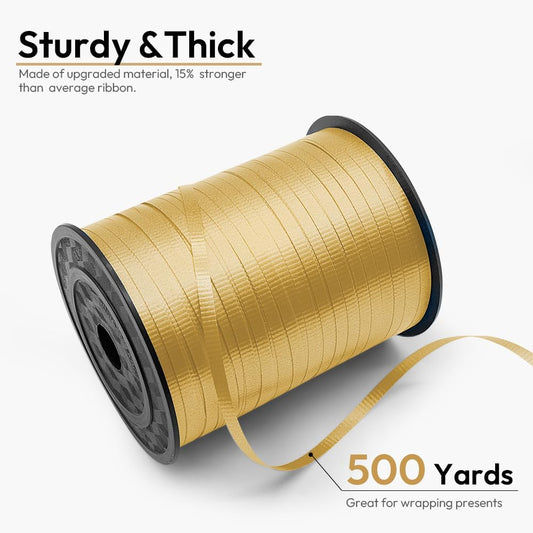 500 Yards Curling Ribbon for Gift Wrapping, 3/16" Balloon String for Christmas Valentine Birthday Wedding Party Festival Decoration, Crafts, Flower Bouquet(Solid Red) - Colors B