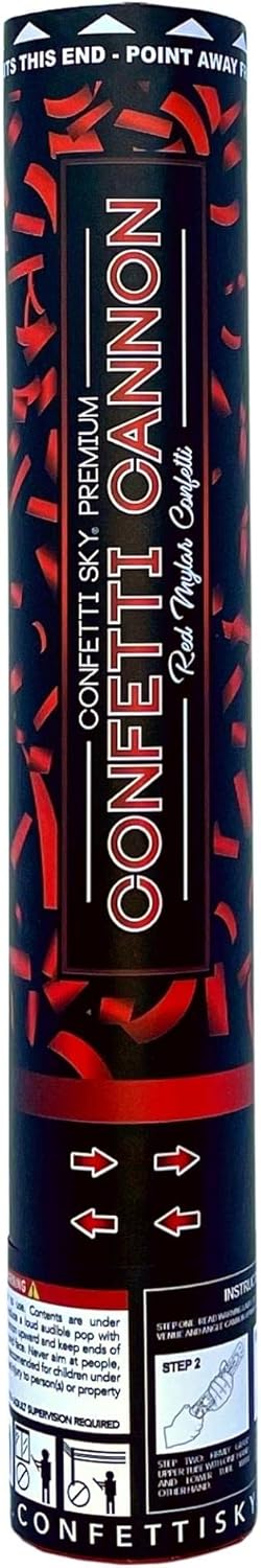 Confetti Sky [6 Pack] 12 Inch Confetti Cannons | Multicolor Confetti Poppers for Wedding Celebration, Birthday Party, Pranks, Graduation, Christmas Eve and New Year Celebration
