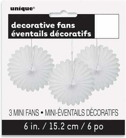 Sunflower Yellow Hanging Tissue Paper Fans - 6'', 3 Count - Perfect for Parties & Home Decor