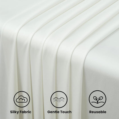 10 ft x 10 ft Wrinkle Free White Backdrop Curtains for Wedding Parties, Polyester Photography Backdrop Drapes for Birthday Parties Stage Backdrop Stand, 2 Panels 5x10FT Background Curtains