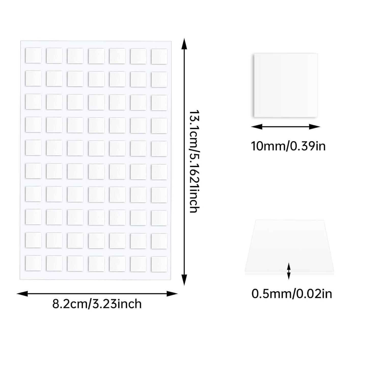 JANYUN 140 Pieces Adhesive Dots,Removable Round Putty Clear Tack No Trace Small Tape Stickers for Wall Hanging Festival Poster Office Party Decoration Picture Crafts