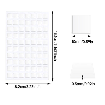 JANYUN 140 Pieces Adhesive Dots,Removable Round Putty Clear Tack No Trace Small Tape Stickers for Wall Hanging Festival Poster Office Party Decoration Picture Crafts