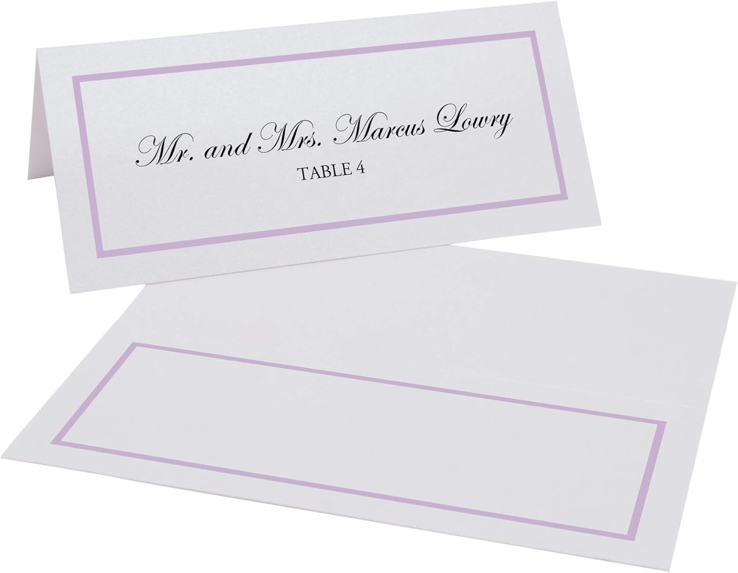 Single Line Border Printable Place Cards, Gold (Choose Color), Set of 60 (10 Sheets), Laser & Inkjet Printers - Wedding, Party, Dinner, and Special Events - Made in the USA